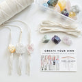 Macrame Wrapped Crystal Rear View Mirror Charm DIY Craft Kit