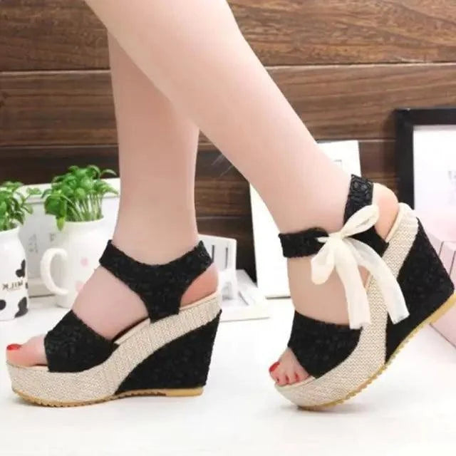 New Modern Women Wood High Heels Sandals Elegant Stylish Design