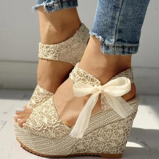 New Modern Women Wood High Heels Sandals Elegant Stylish Design